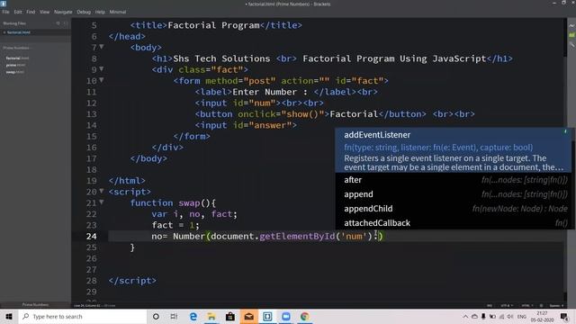 Find Factorial Number In JavaScript | How To Find  Factorial Number Using JavaScript