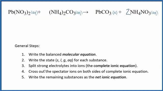 How to Write the Net Ionic Equation for Pb(NO3)2 + (NH4)2CO3 = PbCO3 + NH4NO3 смотреть онлайн