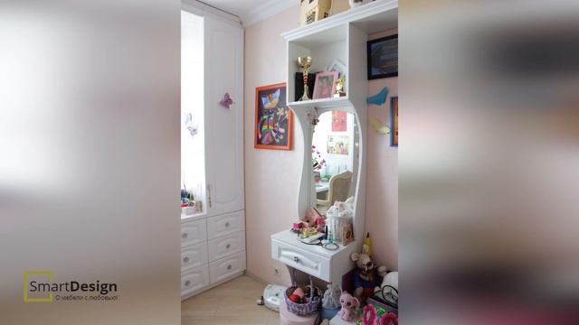 МЕБЕЛЬ В ДЕТСКУЮ. ДЕТСКАЯ ДЛЯ ДЕВОЧКИ. МЕБЕЛЬ ПОД ЗАКАЗ ОТ SMART DESIGN. смотреть онлайн