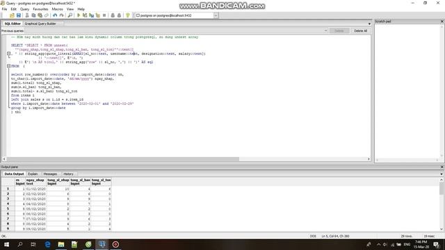 Dynamic Column In Postgresql