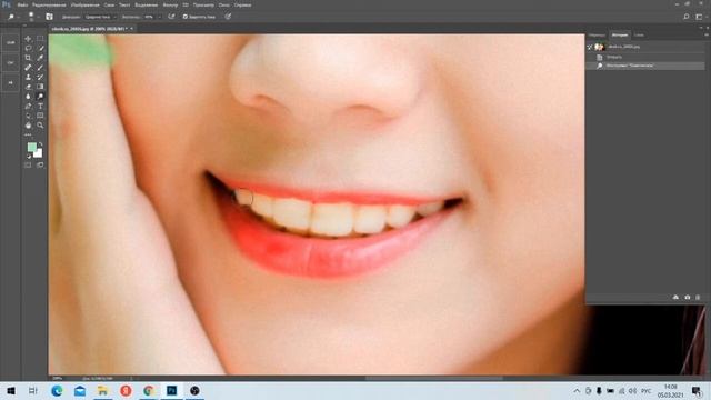 Как отбелить зубы на фото. Уроки Фотошопа. смотреть онлайн