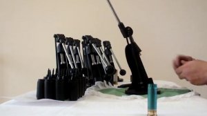 Демонстрация работы пресса РТ-1 с калибровочным и звездовым комплектами.