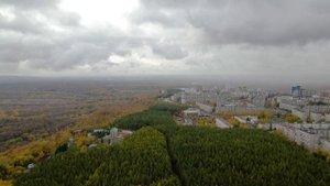 Уфа с высоты 400 метров // Перинатальный центр, лес в санатории Зелёная роща