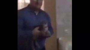 Дед едет на гироскутере с котом оригинал тот самый!