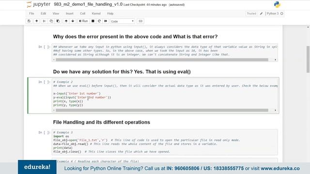 File Handling in Python | Python Programming Tutorial | Edureka | Python Live - 3