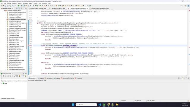 Solución (FIX): Java: Syntax error, insert ":" to complete SwitchLabel