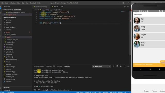 12 | Setting up NodeJs and MongoDB Atlas | React Native – смотреть ...