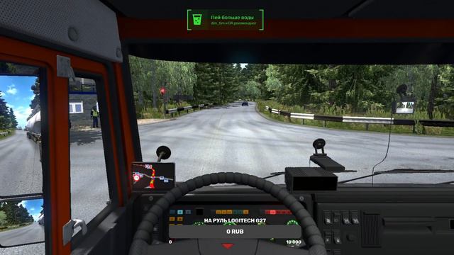 Стрим! Играю в ETS 2 на карте Суровая Россия R5 + руль (правда старенький) смотреть онлайн