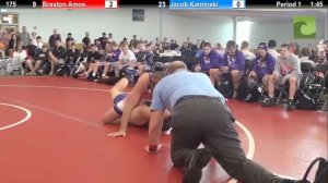 175 f, Braxton Amos, Ohio vs Jacob Kaminski, Illinois