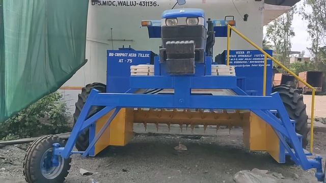 Bio Compost Aero Tiller Windrow Turner machine смотреть онлайн