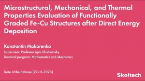 PhD Thesis Defense. Konstantin Makarenko