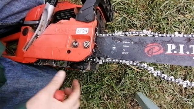 Как поменять цепь на бензопиле смотреть онлайн