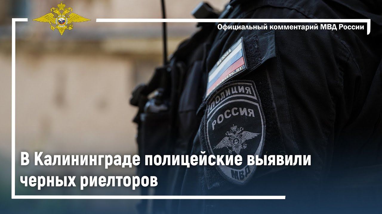 В Калининграде полицейские выявили черных риелторов