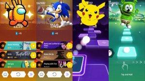 Among Us vs Sonic vs Pikachu vs Gummy Bear