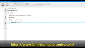 C++ Tutorial | Arrays in C++ | Sum of Elements in the Array