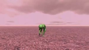 Зелёный человечек танцует свой танец!