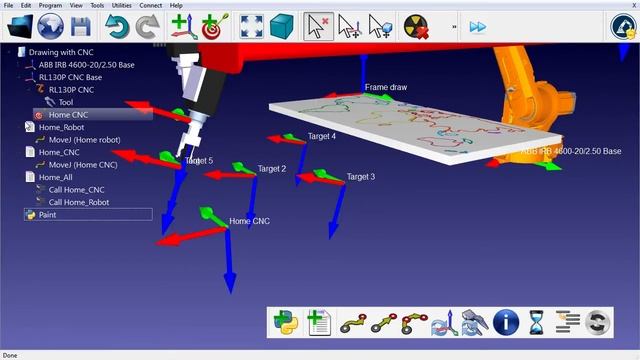Drawing an SVG image with a CNC and a robot - RoboDK смотреть онлайн