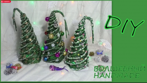 Как быстро сделать новогоднюю елку своими руками декор  Handmade Christmas tree   DIY   Tutorial