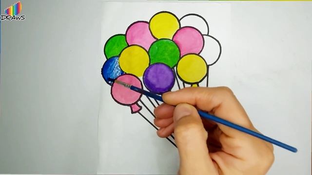 Как нарисовать шарики/ how to draw balloons смотреть онлайн