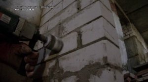 Бурение алмазной коронкой в кирпиче "на время".