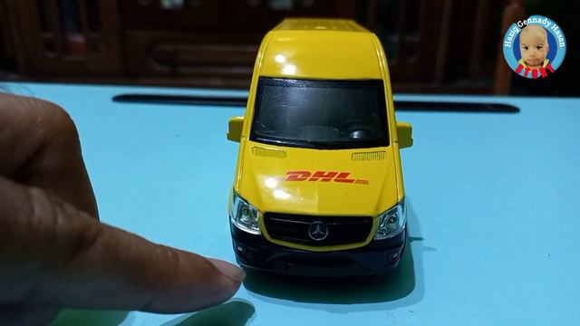 unboxing mobil mobilan RMZ City Mercedes DHL mobil pengiriman barangpaket