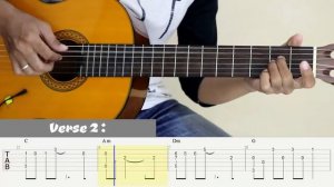 LOVE OF MY LIFE - Queen - Fingerstyle Guitar Cover - Tutorial TAB.