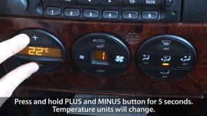 How to change temperature units Opel Vectra B (Vauxhall Celsius Fahrenheit)