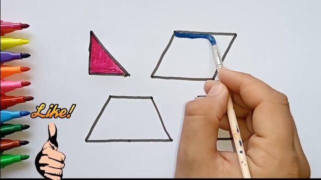 Геометрические фигуры для детей. Раскраска фигур
