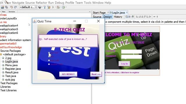 Test Quiz, Online Examination Project in Java смотреть онлайн