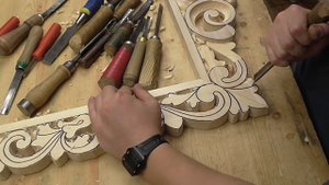 резная рамка под зеркало первая часть, резьба по дереву
