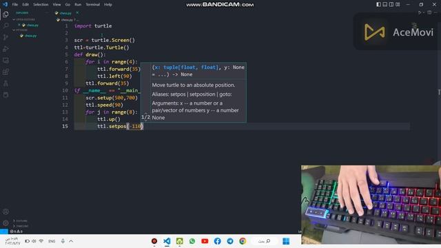 ASMR Programming - Coding a Chess board with python - No Talking смотреть онлайн