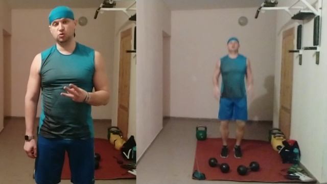 #КроссфитКомплекс "ЭЛТОН" #гантели2х16кг от #ВетврачГиревик #kettlebellvet #тренировкиДома #вызов