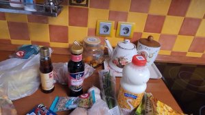 Гипермаркет "Ашан", продукты. Готовлю жареный рис по-азиатски