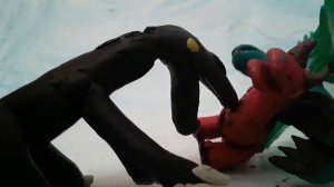 Тираннозавр и Карнотавр против Барионикса | Борьба с пластилиновых динозавров/stop motion