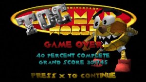 Pac-Man World Game Over Screen