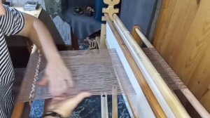 Браное ткачество на ручном станке с двумя бердо