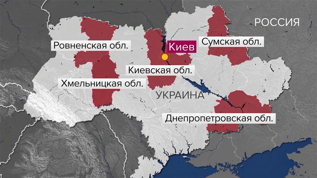 На Украине взрывы звучали сразу в нескольких областях