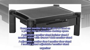 StarTech.com Adjustable Monitor Riser - Drawer - Monitors up to 32- Adjustable Height