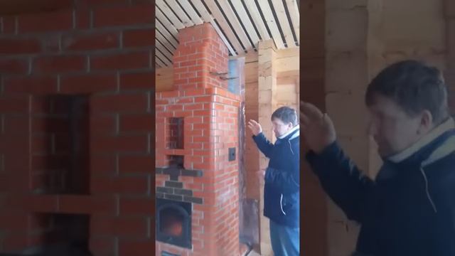 Кирпичная Печь - Камин на 2 - ом этаже двух режимного варианта смотреть онлайн