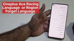 Oneplus Ace Racing Language And Region Change Settings