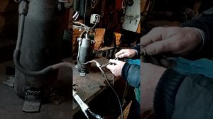 Бензовоздушная горелка из резака.