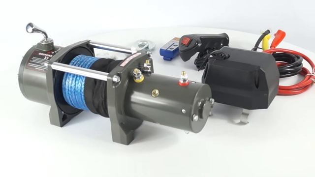 Лебедка электрическая 12V Electric Winch 6000 LBS/2722 кг с кевларовым тросом смотреть онлайн