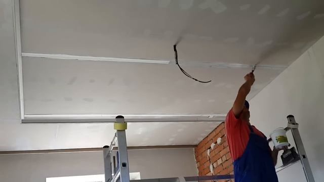 Не качественная шпатлевка стыков гкл + ПВА смотреть онлайн