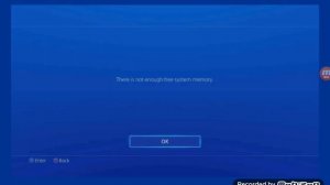 (Ps4) There Is Not Enough Free System Memory (Ps4 Simulator)