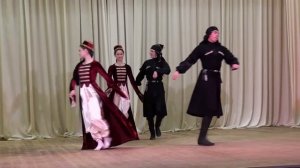 Образцовый танцевальный коллектив «Беслиней».Танец адыгской диаспоры «Хэхэс къафэ».Республика Адыге