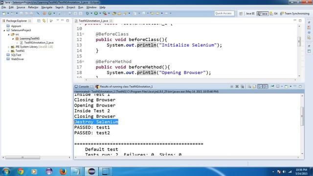 TestNG Annotations