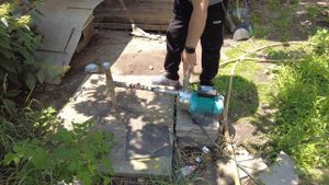 Напояване на зеленчукова градина с подпочвена вода с water pump Wilo wj-203-x-em/c