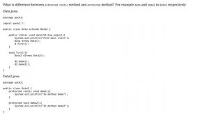 Software Engineering: What is difference between protected static method and protected method?