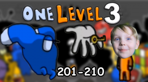 #21 Побег из тюрьмы в игре One Level 3! Босс Силач! Уровни 201-210