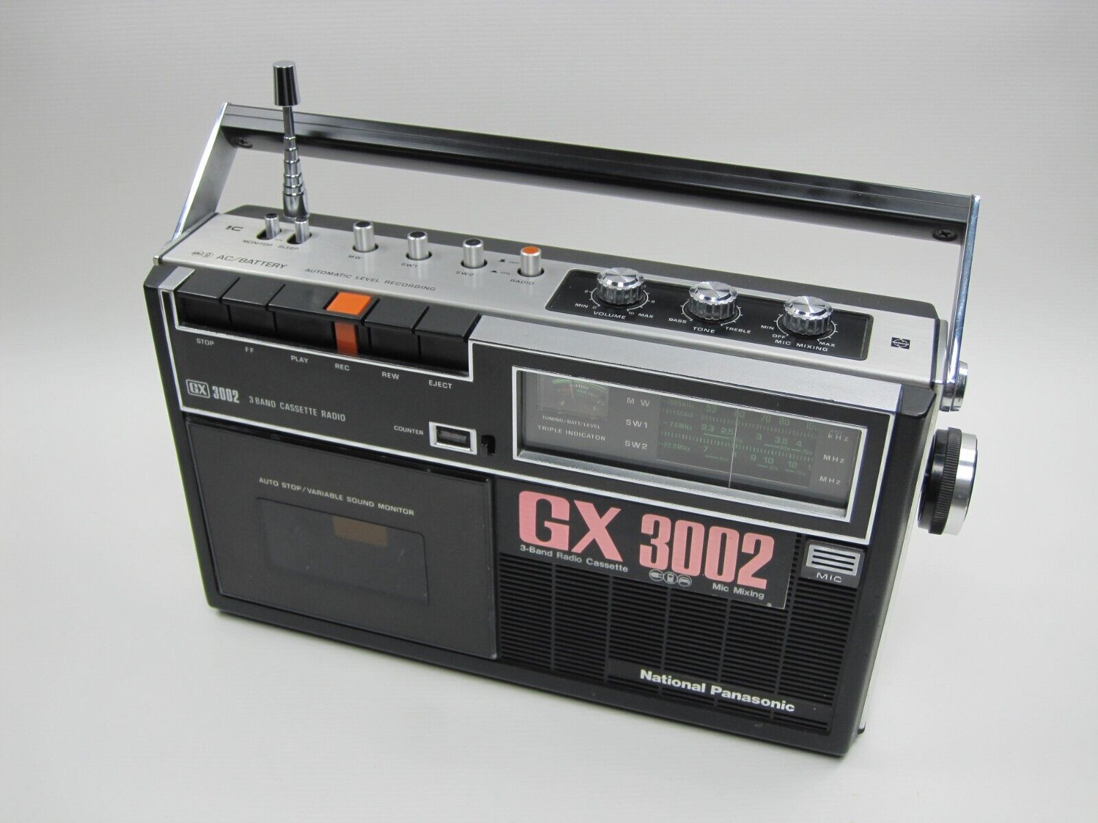 Vintage National Panasonic GX 3002 Portable Stereo Cassette Recorder And Radio-ЯПОНИЯ-1973-1976 ГОД